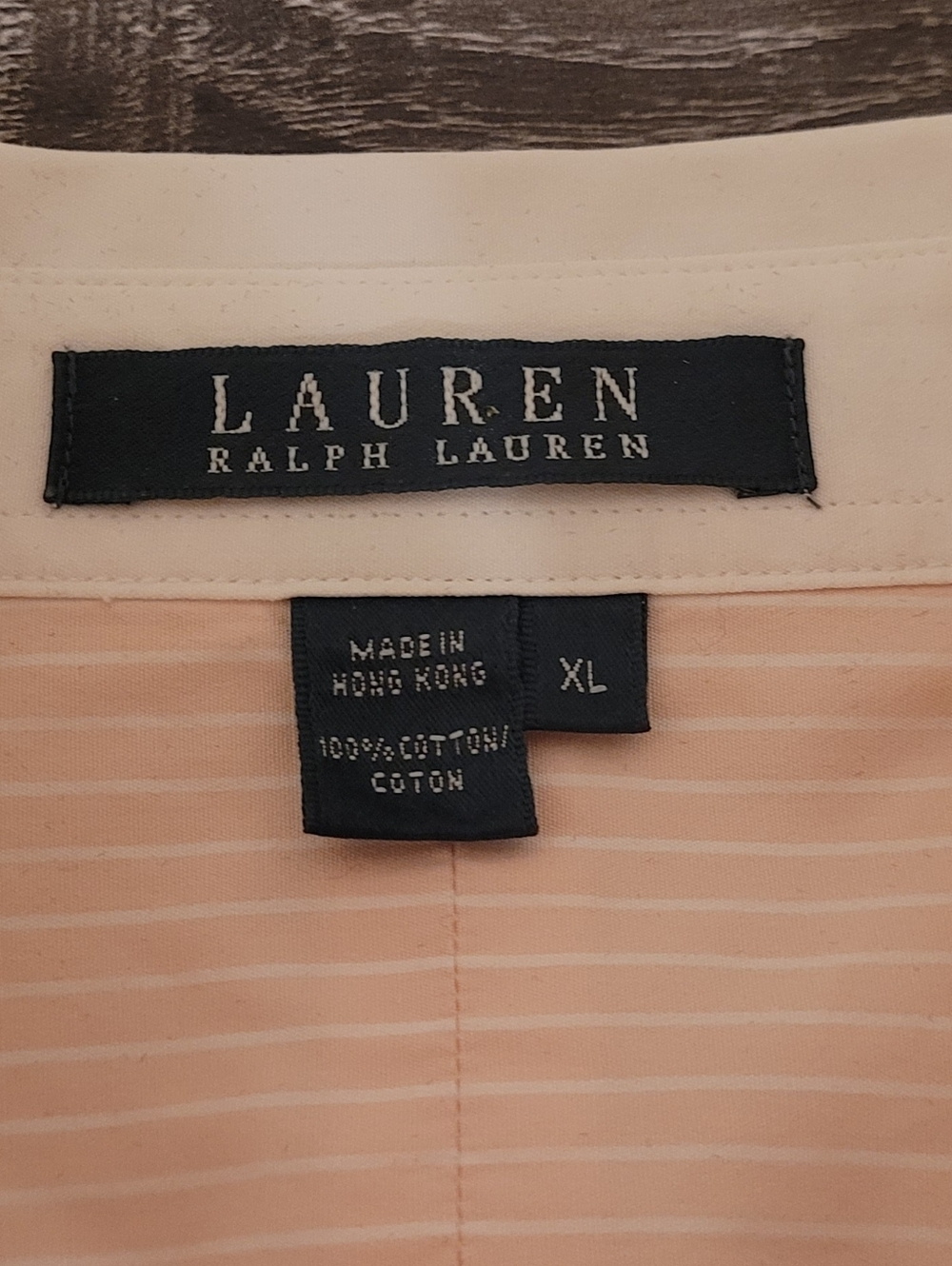 Vintage Rare Women's Lauren Ralph Lauren Pink Striped Button Down Shirt XL - Picture 7 of 11